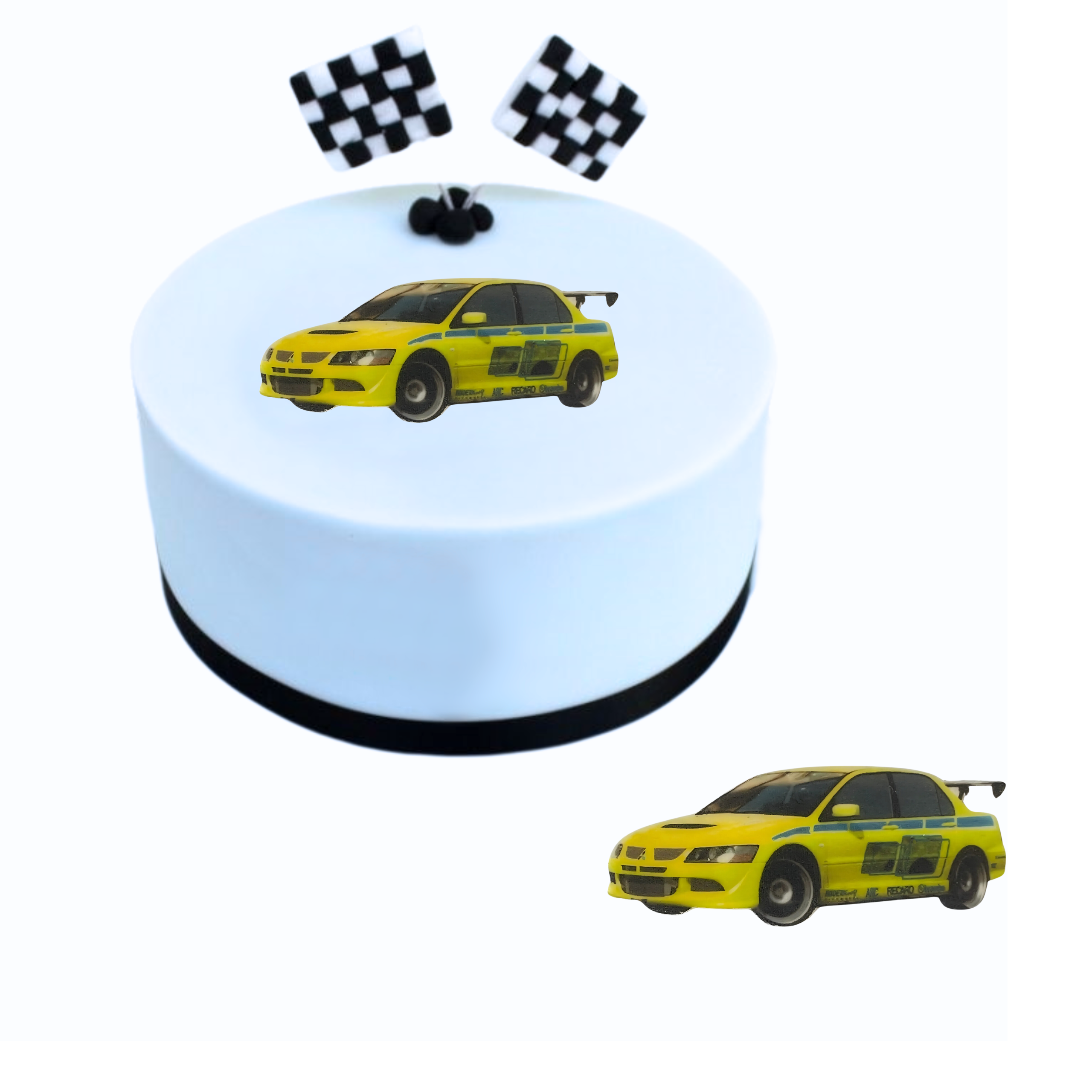 Figurka cukrowa ozdoby na tort samochód dekoracje urodzinowe auto sportowe
