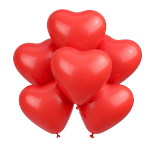 Balony lateksowe duże czerwone serce dekoracje prezent na walentynki 28cm 6szt