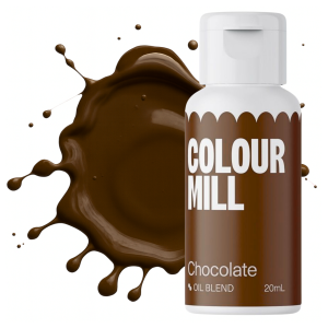 Barwnik olejowy do mas tłustych kremu czekolady brązowy chocolate colour mill 20ml