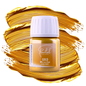 Barwnik spożywczy w płynie złoty metaliczny jadalna farbka fractal gold 30g Barwnik spożywczy w płynie złoty metaliczny jadalna farbka fractal gold 30g