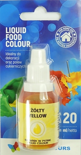 Barwnik spożywczy w płynie kolor żółty 20 ml