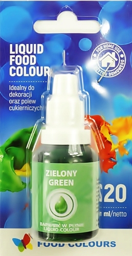 Barwnik spożywczy w płynie kolor zielony 20 ml