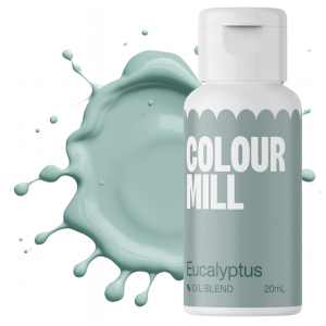 Barwnik olejowy do mas tłustych kremu czekolady zielony eucalyptus colour mill 20ml
