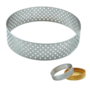 Foremka do tartaletek forma perforowana do pieczenia tarty ring rant średnica 8 cm wysokość 2 cm Foremka do tartaletek forma perforowana do pieczenia tarty ring rant 8 cm