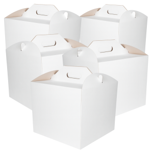 Pudełko na ciasto opakowanie karton na tort  chrzest wesele biały 35x35x15 zestaw 5 sztuk