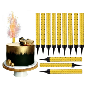 Świeczka fontanna party 18 cm raca na tort weselny ozdoby na tort dekoracje urodzinowe 12 sztuk Fontanna tortowa 18cm raca na tort weselny urodziny świeca świeczka 12szt