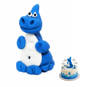 Figurka na tort cukrowa dekoracja smok urodziny ozdoby na tort niebieski FIGURKA NA TORT cukrowa dekoracja SMOK URODZINY ozdoby na tort NIEBIESKI