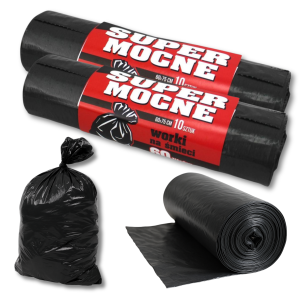 Worki na śmieci 60l mocne wytrzymałe 60x75cm 2 komplety po 10sztuk