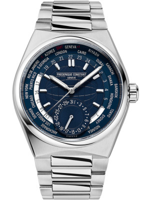 TOP 1 - Zegarek męski Frederique Constant FC-718N4NH6B Highlife Worldtimer Automatic 41mm
