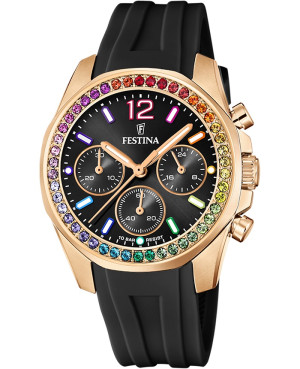 TOP 1 - Zegarek Festina Boyfriend Rainbow Chrono F20611/3