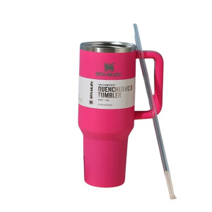 TOP 1 - Kubek termiczny Stanley Quencher H2.0 1180ml różowy + słomka