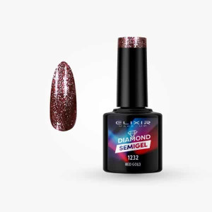 Ημιμόνιμο βερνίκι Diamond 8ml – #1232 (Red Gold)
