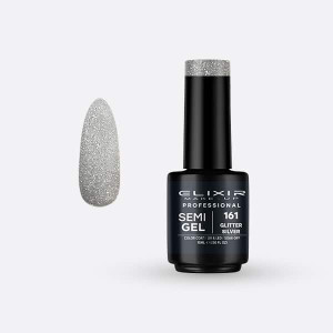 Pro. Ημιμόνιμο βερνίκι 15ml – #161 (Glitter Silver)