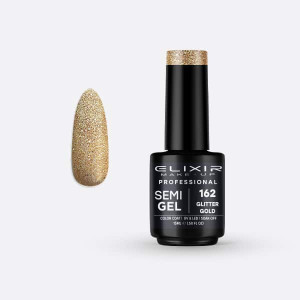 Pro. Ημιμόνιμο βερνίκι 15ml – #162 (Glitter Gold)