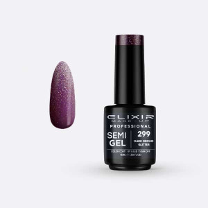 Pro. Ημιμόνιμο βερνίκι 15ml – #299 (Darkorchid Glitter)