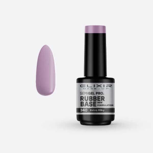Pro. Ημιμόνιμο βερνίκι 15ml – #340 (Rubber Base Extra Milky)
