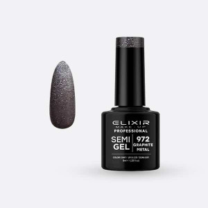 Ημιμόνιμο βερνίκι 8ml – #972 (Graphite Metal)