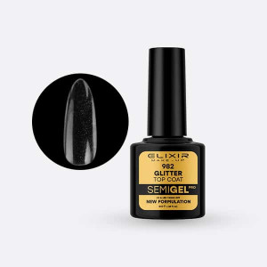 Ημιμόμιμο βερνίκι 8ml – #982 (Glitter Top Coat)