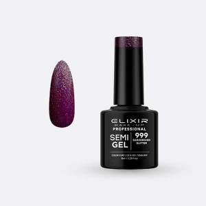 Ημιμόνιμο βερνίκι 8ml – #999 (Darkorchid Glitter)