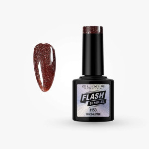 Ημιμόνιμο βερνίκι Flash 8ml – #1153 (Spice Glitter)