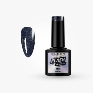 Ημιμόνιμο βερνίκι Flash 8ml – #1155 (Jet Black)