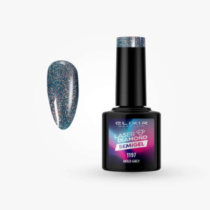 Ημιμόνιμο βερνίκι Laser Diamond 8ml – #1197 (Holo Grey)
