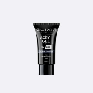 AcryGel #715 - Black Glitter - 30gr