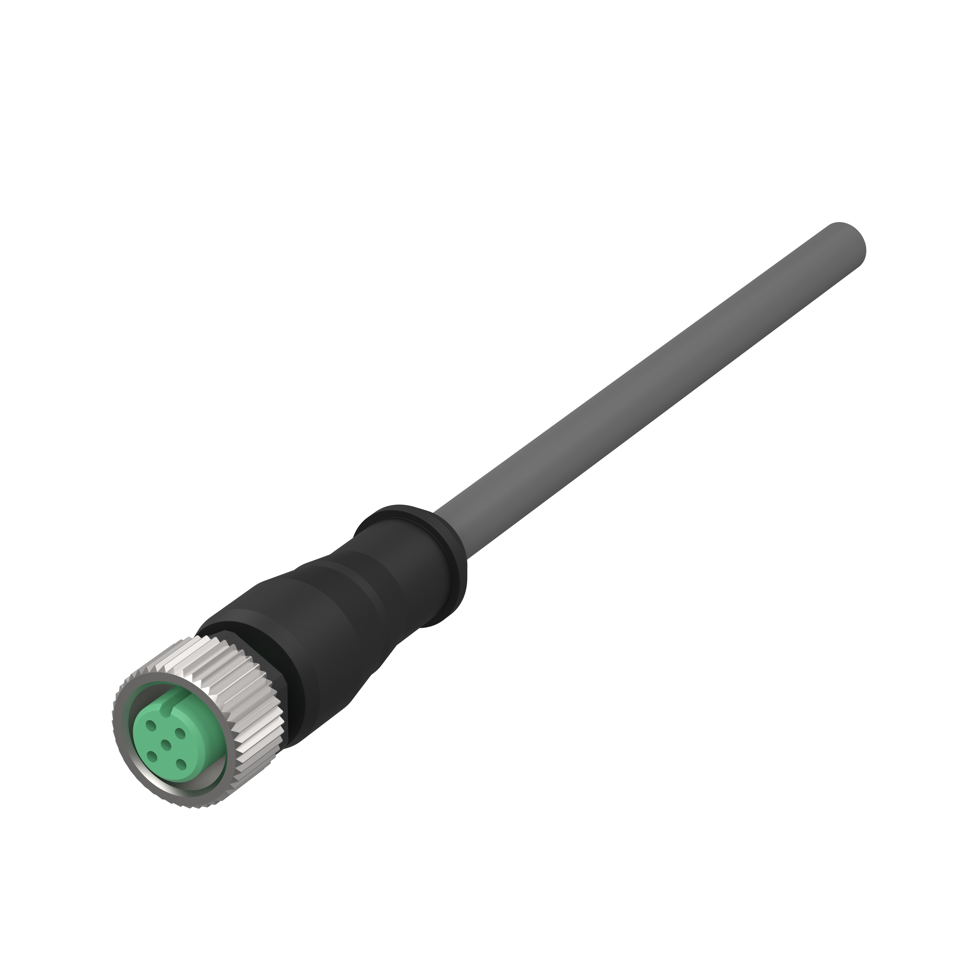 Rundstecker - K14G005 - 4x0,34mm², 5m, PVC, schwarz - elostore