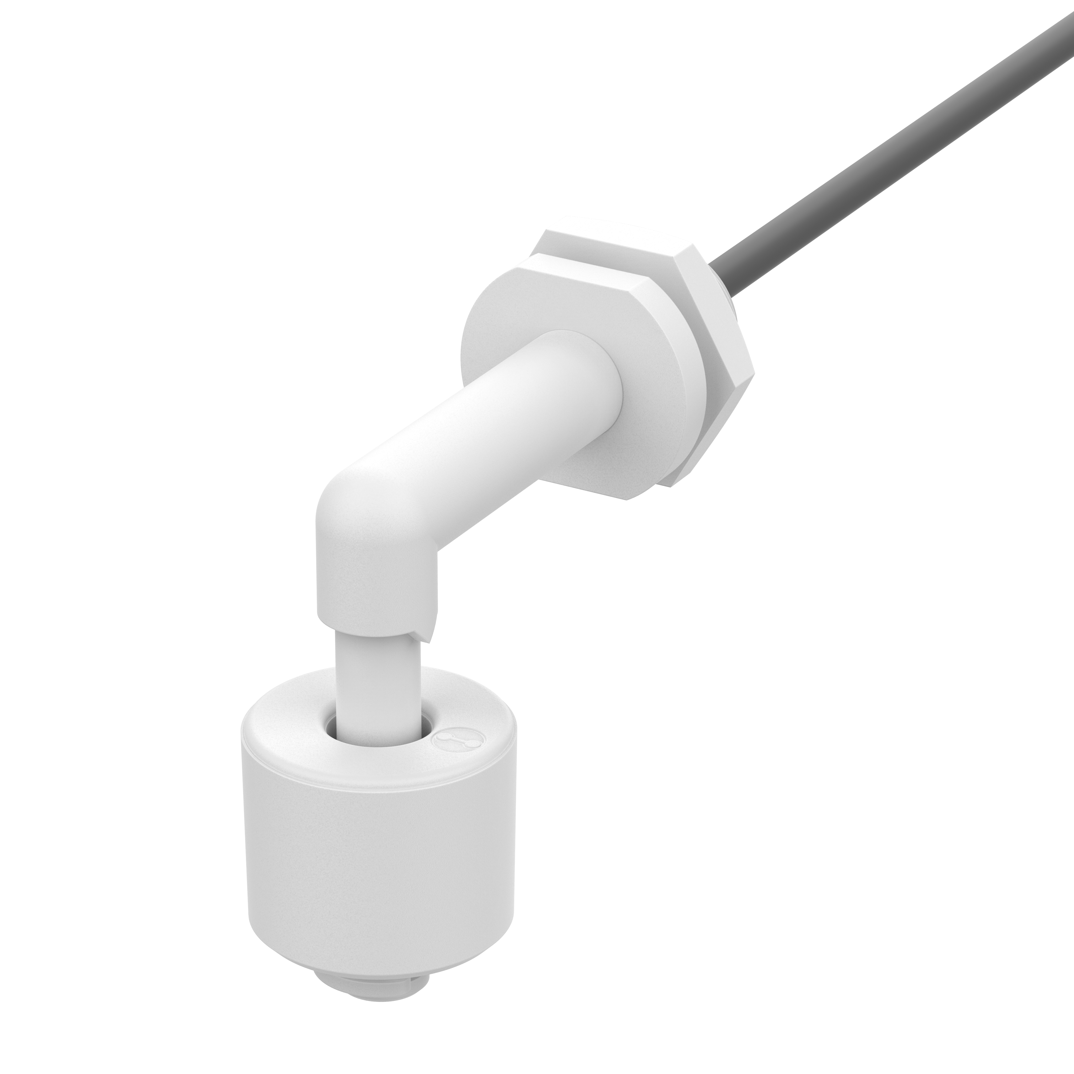 Miniatur Schwimmerschalter - 201811 - Schließer, 48V, PVDF, Gewinde G3/8, 1m Kabel - elostore