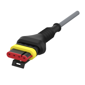 Litzensatz - L0DC005B - 4-polig, 5m, PVC, mit AMP Stecker - elostore