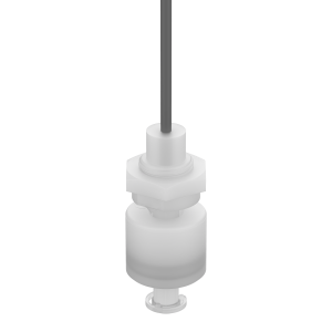Miniatur Schwimmerschalter - 201011-5 - Schließer, 48V, PVDF, Gewinde PG3/8, 5m Kabel - elostore