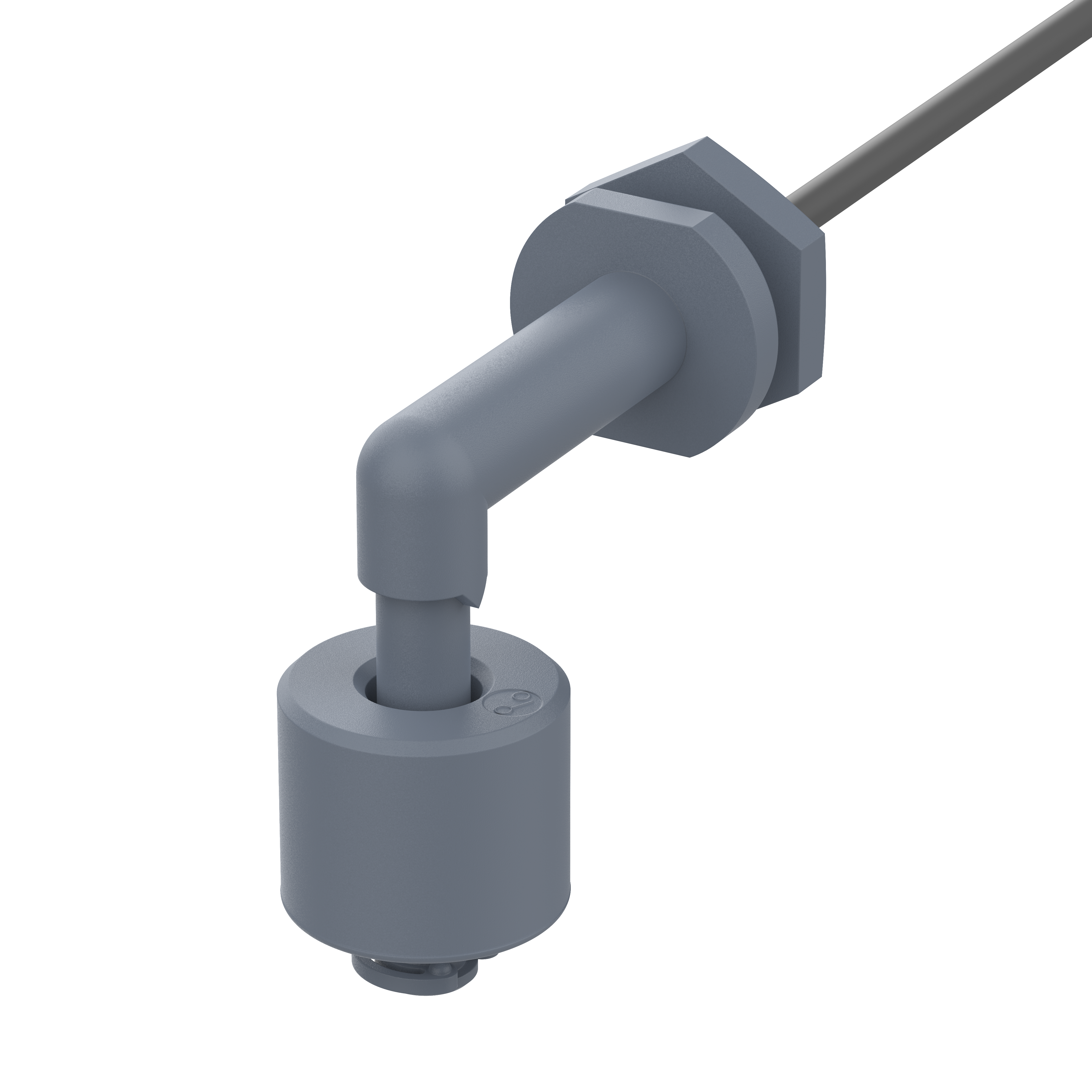 Miniatur Schwimmerschalter - 201810-3 - Schließer, 48V, PVC, Gewinde PG3/8, 3m Kabel - elostore