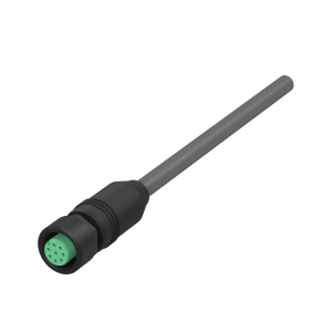 Rundstecker - K18G003K - 8x0,25mm², 3m, PVC, grau - elostore