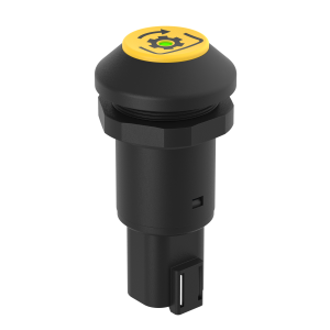 M30-Taste gelb - 145101AE2110 - LED grün, Deutsch Stecker - elostore