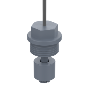 Miniatur Schwimmerschalter - 204010 - Schließer, 48V, PVC, Gewinde G1, 1m Kabel - elostore