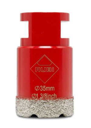 RUBI Wiertło do wiercenia na sucho DRYGRES Ø 35 mm M14 na szlifierkę do gresu, gresu porcelanowego, granitu i marmuru