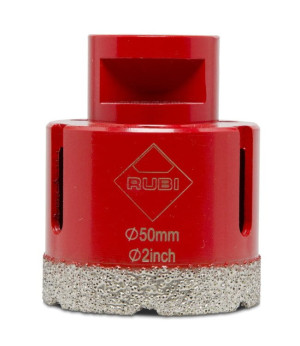 RUBI Wiertło do wiercenia na sucho DRYGRES Ø 50 mm M14 na szlifierkę do gresu, gresu porcelanowego, granitu i marmuru