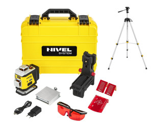 Nivel System CL4R LASER KRZYŻOWY CZERWONY 4x360 Zestaw ze statywem SJJ-M1 EX
