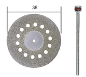 Tarcza tnąca 38 mm Proxxon diamentowa perforowana + trzpień