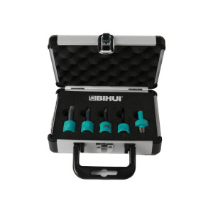 DBDMK5 BIHUI WALIZKA ZESTAW OTWORNIC DIAMENTOWYCH 5szt (6-8-10-12mm, adapter)
