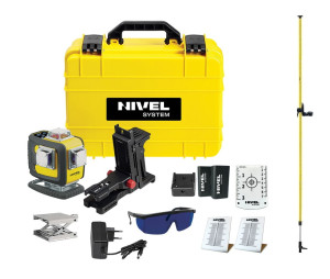 Nivel System CL4D-P zestaw + tyczka LP-36 laser krzyżowy Fioletowy