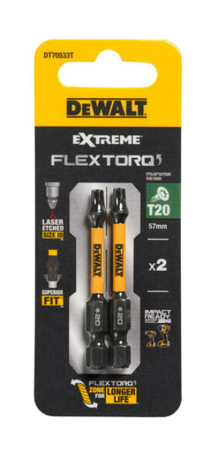 DT70533T DEWALT Bity udarowe Udarowa końcówka wkręt Torsion 2 x T20