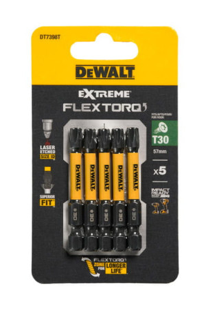 DT7398T DEWALT Bity udarowe T30x50 mm Torsion (5szt)