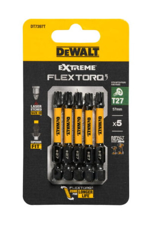 DT7397T DEWALT Bity udarowe T27x50 mm Torsion (5szt)