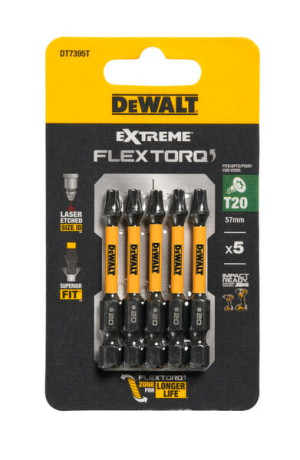 DT7395T DEWALT Bity udarowe T20x50 mm Torsion (5szt)