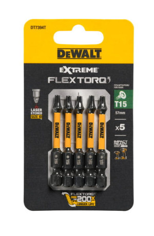 DT7394T DEWALT Bity udarowe T15x50 mm Torsion (5szt)