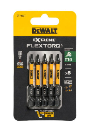 DT7393T DEWALT Bity udarowe T10x50 mm Torsion (5szt)