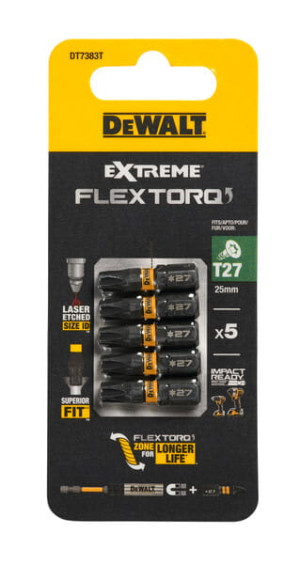 DT7383T DEWALT Bity udarowe T27x25 mm Torsion (5szt)