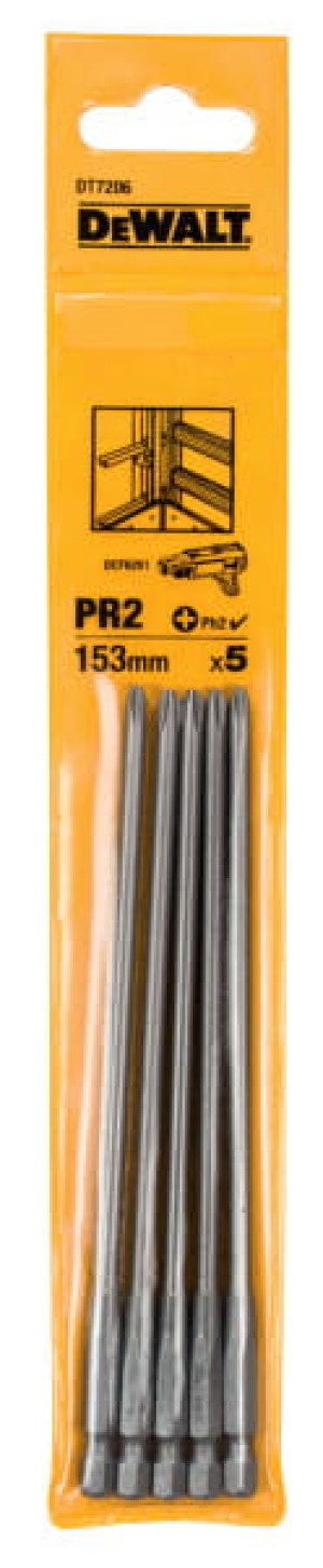 DT7206 DEWALT Końcówki wkretarske Końcówka PH2 x 153mm – 5szt