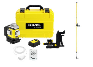 Nivel System CLx3R LASER KRZYŻOWY CZERWONY 3x360 Zestaw z tyczką rozporową LP-36